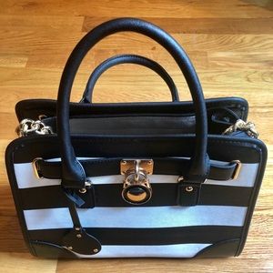 Dasein Faux Leather Satchel & Matching Wallet
